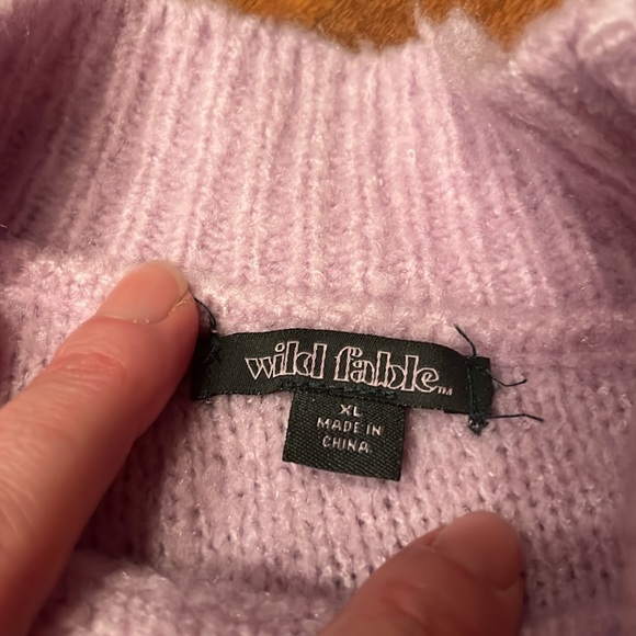 Like new Wild Fable light lavender knit sweater - Picture 3 of 12